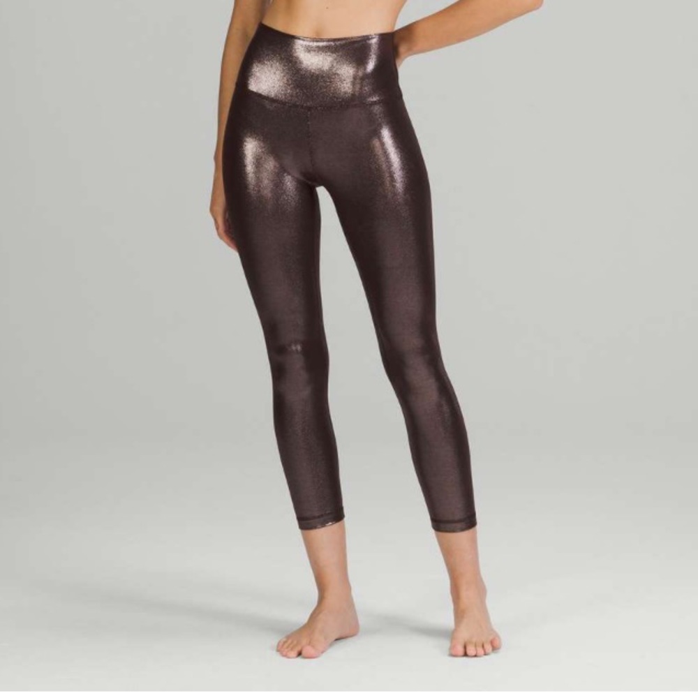 Lululemon Align High-Rise Crop 23"'; Radiate Foil Print French Press